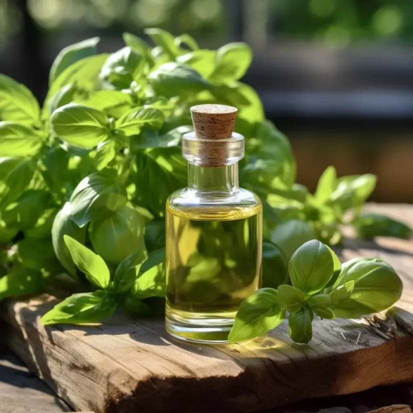 Essential oil Basil, 10 ml, 100% natural with a refreshing effect.