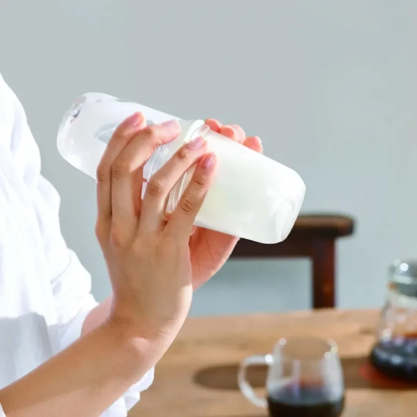 Shaker à latte en verre de 70 ml, idéal pour préparer du lait mousseux pour les boissons au café.