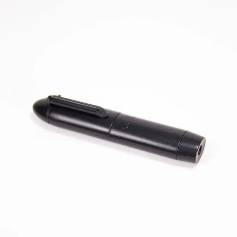 Black Subminimal thermometer on a white background