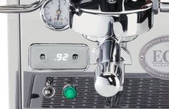 Display voor het instellen van de temperatuur van de ECM Classika PID koffiemachine.
