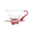 Dripper en verre rouge Hario V60-01