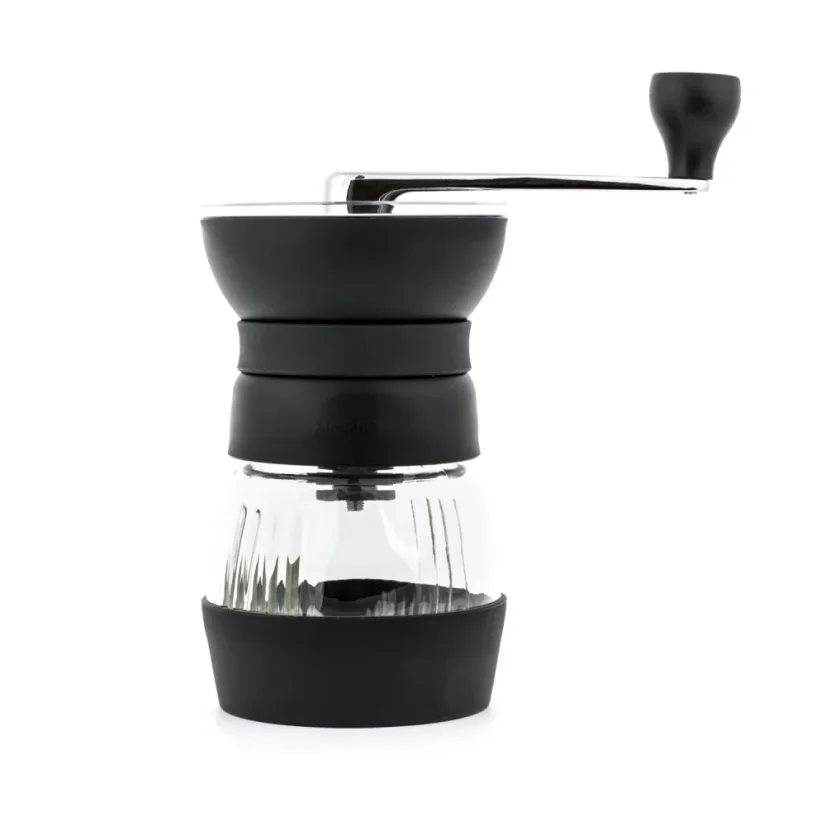 Manual Hario Skerton Pro grinder on a white background
