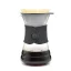 Hario V60 Drip Decanter with black leather handle and paper filter