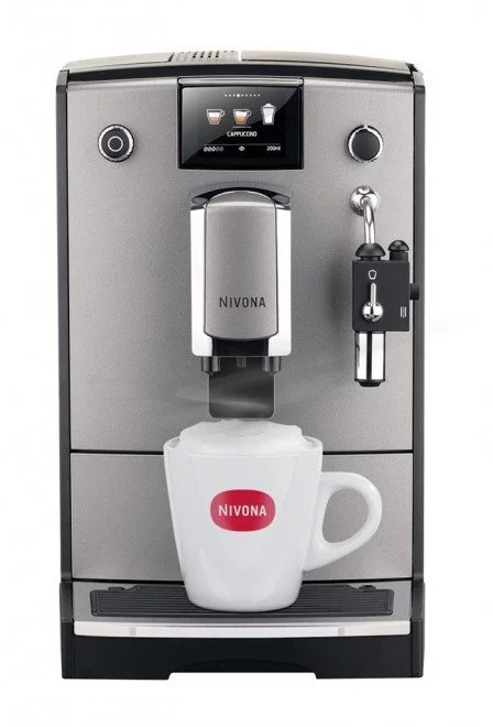 Automatický domáci kávovar Nivona NICR 675 s príkonom 1455 wattov pre rýchlu a efektívnu prípravu kávy.