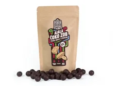 Pack of Ajala Čoko Zob - hazelnuts in chocolate 150 g with a preview of the nuts.