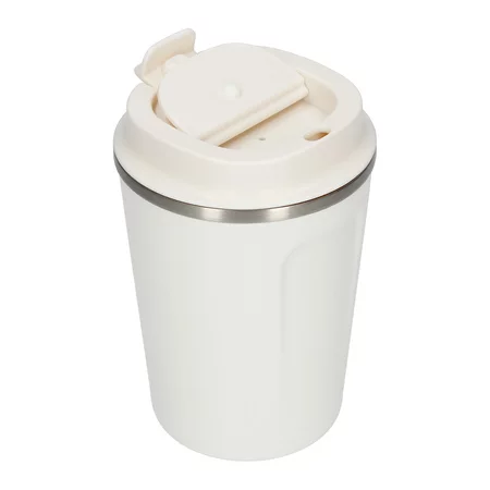 Termokubek Cafe Compact w kolorze białym o pojemności 380 ml, wielokrotnego użytku i idealny do podróży.