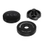 Disassembled Nucleus coffee distributor into three components.