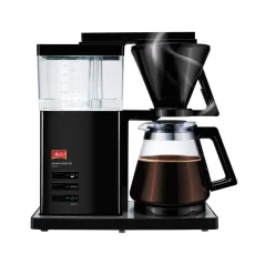 Melitta Aroma Signature DeLuxe Black coffee maker with a 1.35 liter capacity for making delicious home-brewed coffee. Melitta Aroma Signature DeLuxe Black coffee maker with a 1.35 liter capacity for making delicious home-brewed coffee.