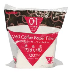 Hario V60 02 Pabeierfilteren wäiss, 100 Stéck