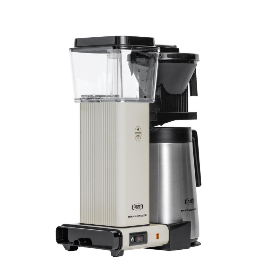Weißer Kaffee-Filterkaffee Moccamaster KBGT 741 von Technivorm, speziell für Liebhaber von hochwertigem Kaffee.