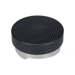 Coffee distributor for improved extraction with a carbon look.