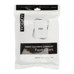A pack of 50 paper filters for cold brew is perfect for making a delicious cold coffee drink.