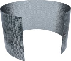 Set vun der Schleifbeschichtung: e gewellte Bléchel Schleifmaterial, zu enger zylindrescher Form opgerollt. Set vun der Schleifbeschichtung: e gewellte Bléchel Schleifmaterial, zu enger zylindrescher Form opgerollt.