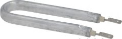Heizelement 650 W 230 V DIDIESSE, a gebéiertem U-Metallprofil mat zwee keramesche Konnektoren um Enn