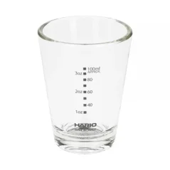 Átlátszó, 140 ml űrtartalmú Hario Espresso Shot hosszú kávés csésze.