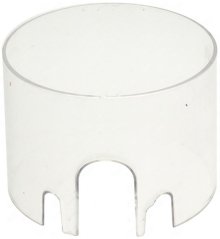 Wäisse perforéierte Plastikzylinder (Doséiererzylinder) mat regelméissege längleche Lächer an engem Ausschnëtt um Fouss. Wäisse perforéierte Plastikzylinder (Doséiererzylinder) mat regelméissege längleche Lächer an engem Ausschnëtt um Fouss.