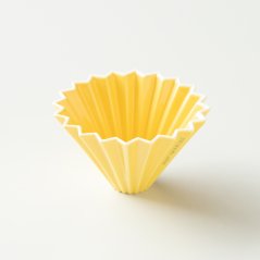 Origami keramický dripper S žltý - japonský porcelánový V60
