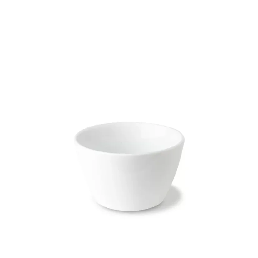 White porcelain cup Optimo by G Benedick with a capacity of 270 ml, without a handle.