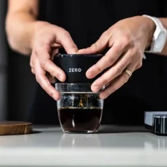 Easy preparation of drip coffee in Trinity Zero.