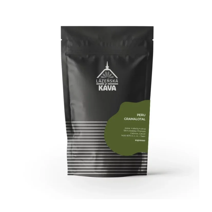 Výberová káva Peru - Gramalotal pražená na espresso.