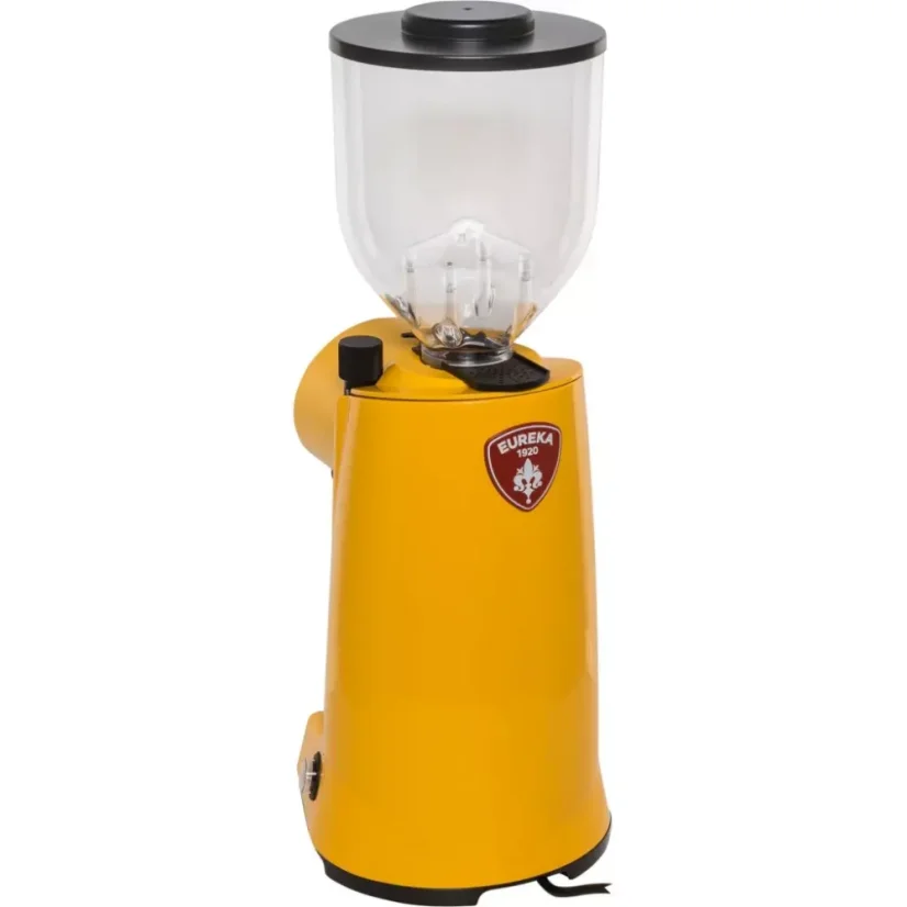Electric coffee grinder in yellow color Eureka Helios 75.