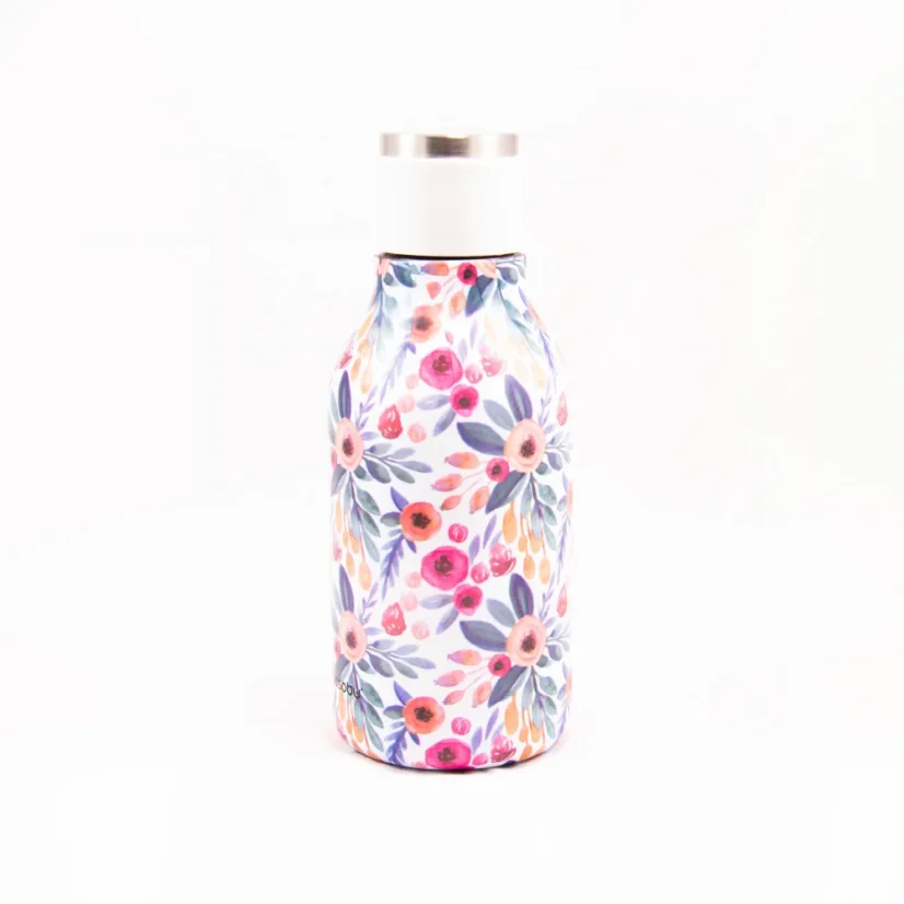 Termo botella Urban Water Bottle Floral de Asobu con capacidad de 460 ml, ideal para viajar.