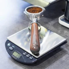 Rhinowares Coffee Gear Bench is ideal for weighing portafilters.