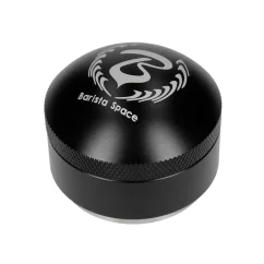 Black Barista Space Coffee Tamper with a diameter of 58 mm, specially designed for compatibility with the Rocket Espresso R 58 Cinquantotto coffee machine.