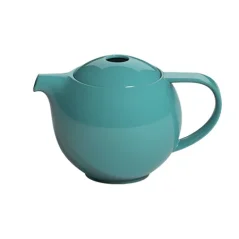 Tekande fra Loveramics Pro Tea i teal-farvetone med en kapacitet på 400 ml og integreret si til nem tebrygning.