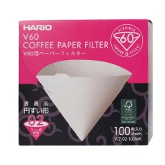 Hario VCF-02-100WK hvide papirfiltre V60-02 100 stk