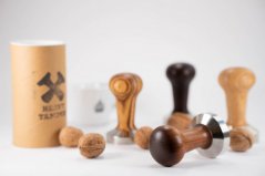 Handle Heavy Tamper Walnut with Cup Spa Coffee