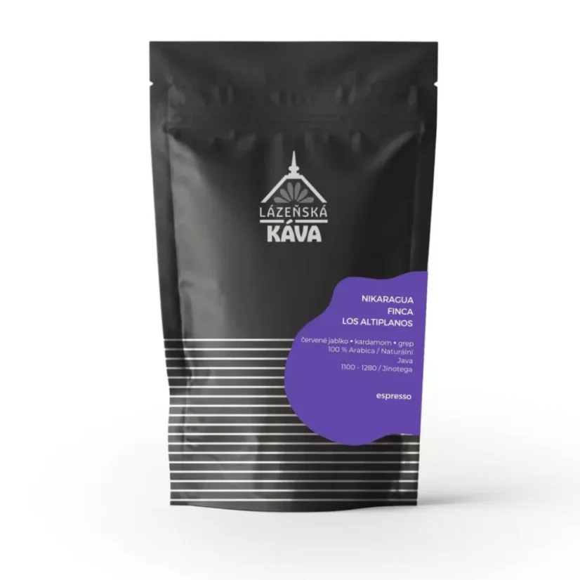 Nicaragua Finca Los Altiplanos est un café en grains destiné à l'espresso, qui se distingue par des notes de cardamome.