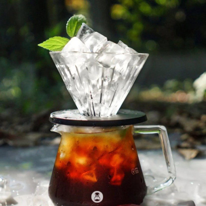 Timemore Crystal Eye Brewer Set - sklenený dripper+server 02