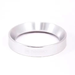 Tolba de cafea tip násypník Rocket Espresso, argintie, cu diametrul de 58,55 mm, fabricată din aluminiu, ideală pentru pasionații de cafea.