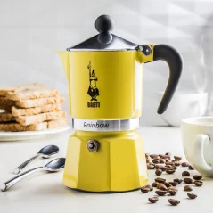 Bialetti Rainbow 6 in yellow color.