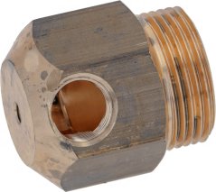 Fitting M20x1,25 - 1/8" F, Messeng-Sechskantverbindung mat Innen- an Aussegewand