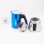 Bialetti New Venus Blue 6-cup Moka pot, suitable for ceramic cooktops.