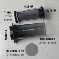 Cafetera Delter Coffee Press, edición limitada gris