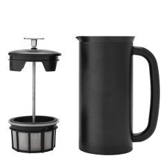Čierny French press s objemom 530 ml.