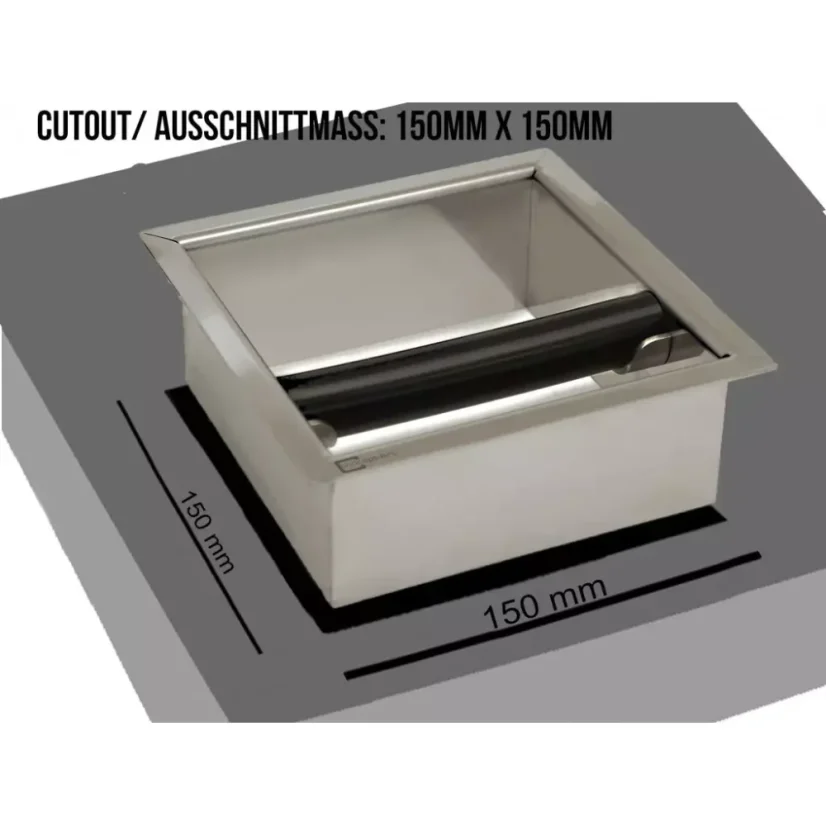 Built-in tamper JoeFrex with internal dimensions.