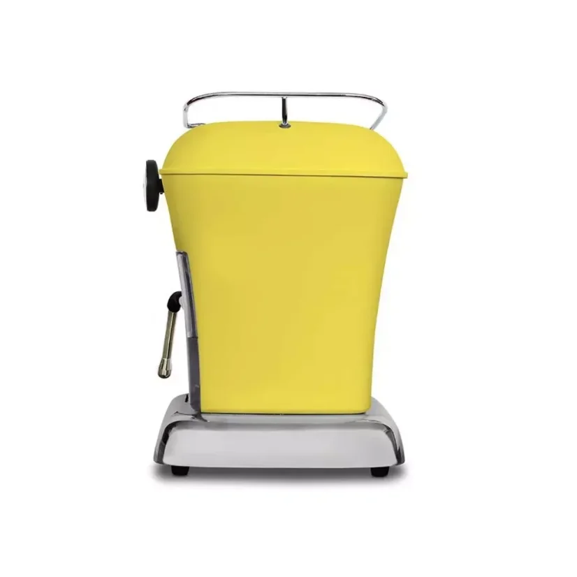 Haus-Espressomaschine Ascaso Dream ONE in Sun Yellow mit Thermoblock für schnelles Wassererhitzen.
