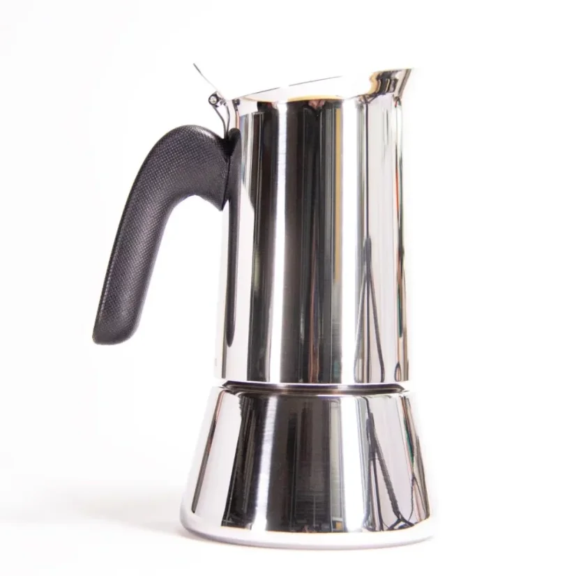 View of the back side of the Bialetti New Venus coffee maker.