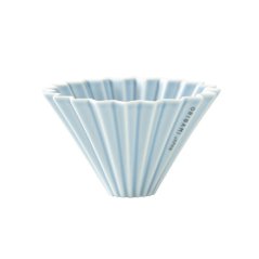 Origami Keramik-Dripper S mattblau - japanisches Porzellan