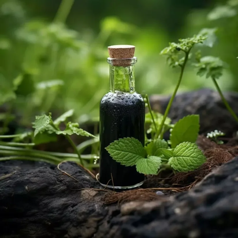 Sklenená fľaštička s 10 ml 100% prírodného esenciálneho oleja Gotu Kola, ideálna na použitie pri zápaloch.