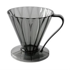Cafec Flower Deep 45 dripper en plastique noir - pour café en extraction douce