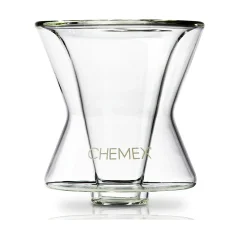 Funnex is a glass Chemex dripper for coffee brewing.