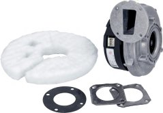 Radialventilator Motor Set mat metallenem Spiralkierper, engem wäisse Dichtungsring a flaache Dichtungen Radialventilator Motor Set mat metallenem Spiralkierper, engem wäisse Dichtungsring a flaache Dichtungen