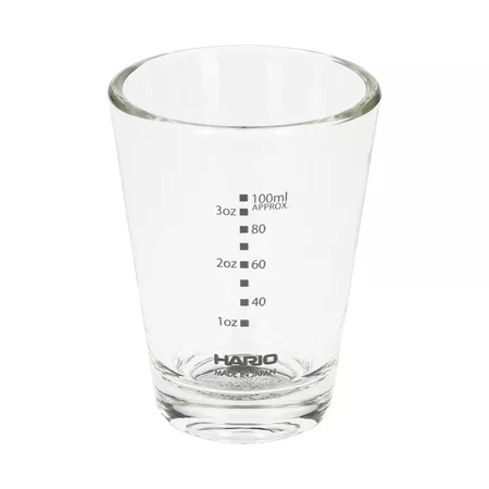 Glass lungo cup Hario Espresso Shot with a capacity of 140 ml in a clear design.