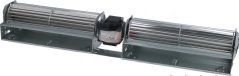 Tangentialventilator 240x240 mm, mat Motor an der Mëtt a metallesche Säitekonsolen