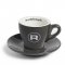 Rocket Espresso cup with saucer rocketpeople 60 ml, dark grey